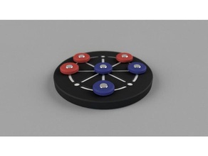 rota board games 1v1 game rotaboard simple tabletop 3d print model - Mito3D
