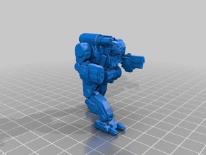 l'adjum style hauptmann - c variante modèle de robots battletech l'adjudant-maître 3d print model - Mito3D