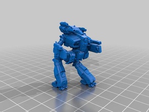l'adjum style lupus - b variante modèle de robots battletech l'adjudant-maître 3d print model - Mito3D