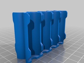 aa battery holder clip x8 electronics storage 3d print model - Mito3D