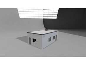 n scale small industry office - modern era buildings & structures building model railroad trains 3d print model - Mito3D