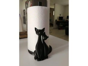essuie tout papier absorbant cuisine et salle à manger cat serviette de bain 3d print model - Mito3D