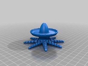 sombrero octopus Tiere 3d print model - Mito3D