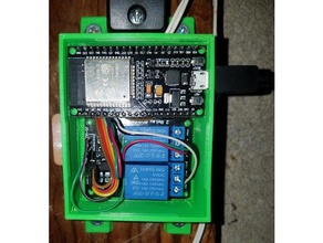 esp32 2 relay case electronics box enclosure lid 3d print model - Mito3D