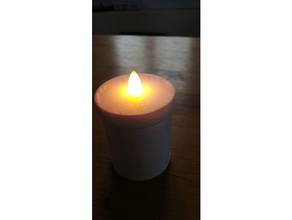 rechargeable led grave candle decor 18650 memorial 3d print model - Mito3D