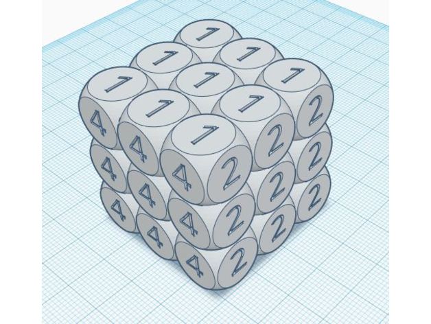 Würfel aus würfeln d6 Würfel-Spiel dice remix gaming-Würfel 3D print model - Mito3D