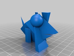 porco picasso estilo esculturas 3d print model - Mito3D