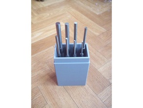 silverline pin punches box tool holders & boxes chasse-goupilles punch 3d print model - Mito3D