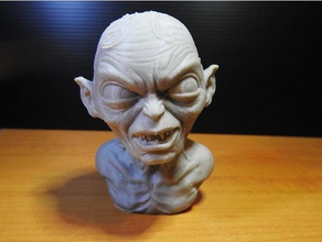 golum bust lord rings creatures fantasy hobbit hobbits jrr tolkien rpg 3d print model - Mito3D