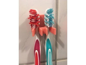 simplest toothbrush holder sehr einfacher zahnb rstenhalter bathroom halterung mount rste 3d print model - Mito3D