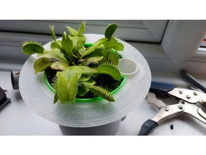 collar flange self-watering planter outdoor & garden add-on self watering 3d print model - Mito3D