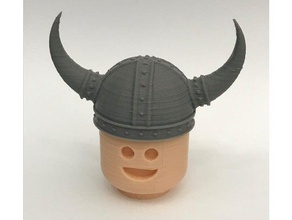 lego jumbo minifig viking helmet toys & games vikings 3d print model - Mito3D
