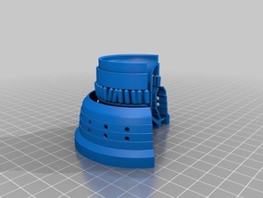 jet engine combustion liner meshmixer custom support 3d printing 3d print model - Mito3D