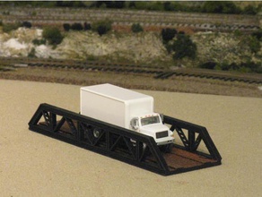 ho scale one lane wooden deck bridge 3d print model - Mito3D