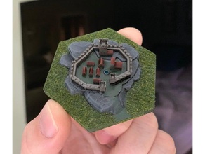 wargaming hex tiles mighty empires - human town city games fantasy tile 3d print model - Mito3D