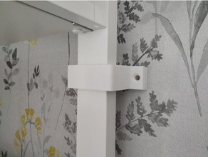 wall securing bracket ikea elvarli wardrobe household mount 3d print model - Mito3D