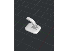 simple wall hook household 3d print model - Mito3D