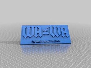 wa flock sign 3d printing 3d print model - Mito3D