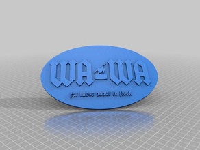 wa akın işareti Daire 3d baskı 3d print model - Mito3D