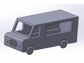 food truck basic-Modell 3d-drucken catering Essen restaurant - Spielzeug Spielzeug-LKW LKW 3d print model - Mito3D