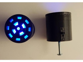 arc réacteur bouton de porte ménage l'homme fer iron man la lumière led 3d print model - Mito3D