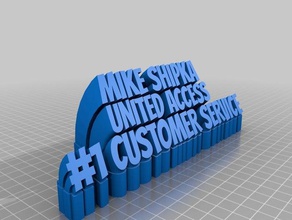 ua mike s office personalizado 3d print model - Mito3D