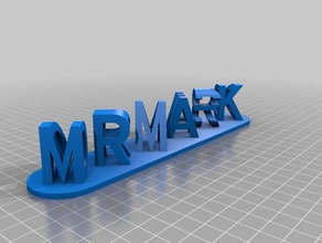 draw3d mrmark les signes et logos personnalisé 3d print model - Mito3D