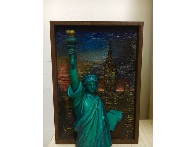 statue liberty 3d painting art 3D print model - Mito3D