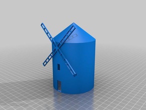 moulin vent buildings & structures architecture n scale 3d print model - Mito3D