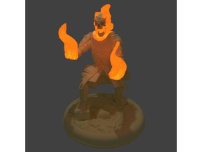 skeleton mage fire hands models 28mm armor armour boss casting character dungeon fireball flames gamer games gaming hero mini miniature monster necromancer rock roleplaying skull spell stone stones tabletop terrian undead villian wizard 3d print model - Mito3D