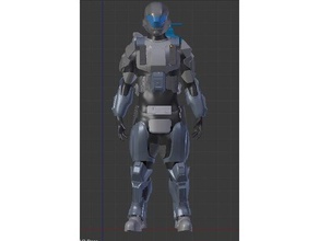 halo 3 odst - rookie full armor set modified cosplay costume drop mickey comm pack orbital shock trooper 3d print model - Mito3D