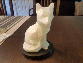 low poly base fox sculture la lampada 3d print model - Mito3D