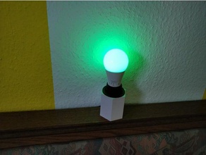 simple led light stand e27 household bulb 3d print model - Mito3D