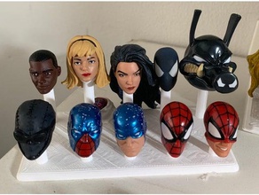 marvel legends extra heads stand toy & game accessories action figures 3d print model - Mito3D