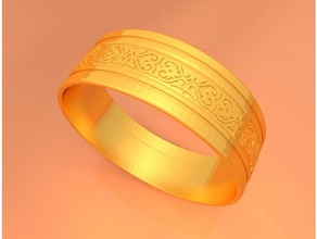 wedding gold ring ktwr01 Schmuck 3d print model - Mito3D