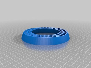 my customized multiple ring fancy pencil holder w optional handle office 3d print model - Mito3D