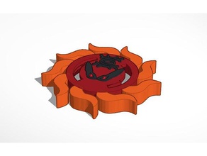 crimson kuama nine impact 3d printing beyblade burst cho-z layer 3d print model - Mito3D