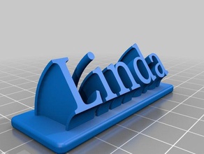 linda office customized 3d print model - Mito3D