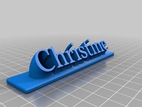 christine office personalizado 3d print model - Mito3D