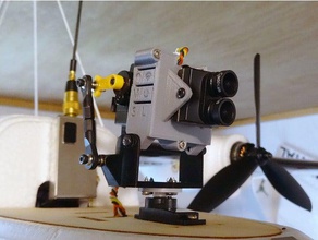 caddx mika, pan tilt durumunda gerçek kanat sabit r c araçlar kamera durumda monte edin mika 3d print model - Mito3D