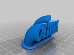 olivia office personalizado 3d print model - Mito3D