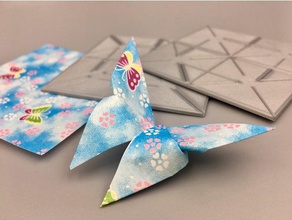 origami de prensa - yoshizawa mariposa art el 3d print model - Mito3D