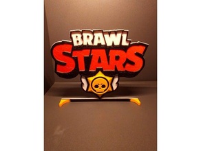 brawl estrellas logotipo juegos y juguetes 3d print model - Mito3D