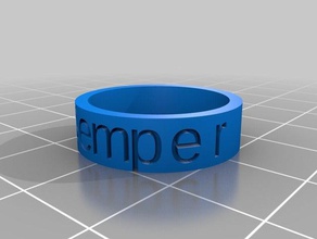 semper amare 85 rings customized 3d print model - Mito3D