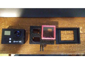 caso contixo câmera 4k, possivelmente, a gopro hero 3 4 partes 3d print model - Mito3D