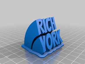 rica york de la oficina personalizado 3d print model - Mito3D