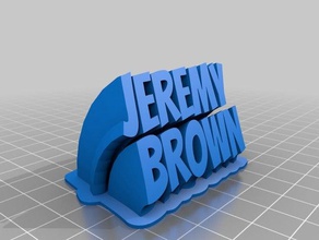 jb de la oficina personalizado 3d print model - Mito3D