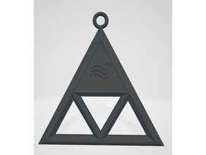triforce power keychains 3d print model - Mito3D