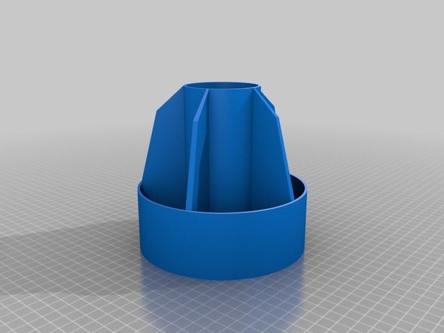 six remote holder circle containers 3D print model - Mito3D