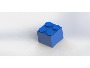 lego Kare düğmesi 4 oyuncaklar ve oyunlar topuzu topuzlar tuğla uyumlu 3d print model - Mito3D